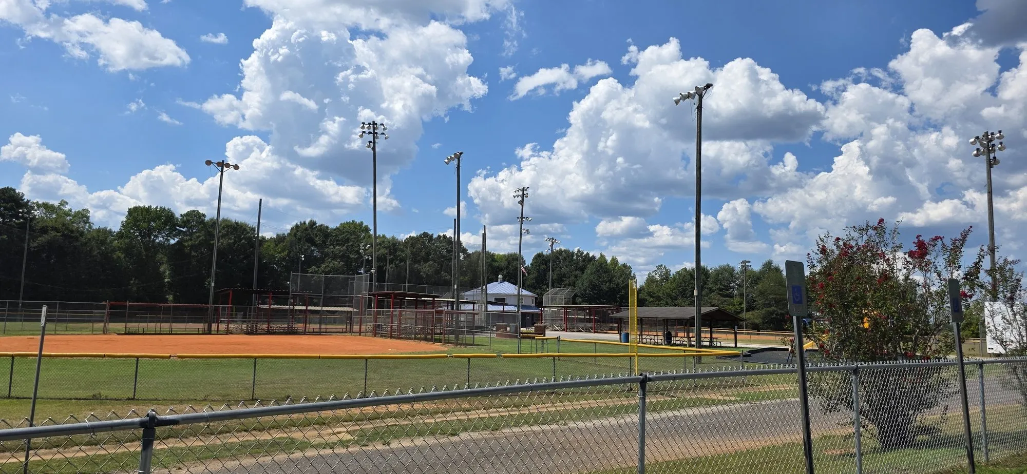 Ballfields under the lights at Gordon Davis Park in Cottondale