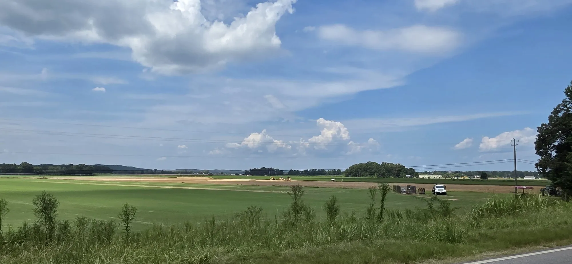 Working farmland in Fosters